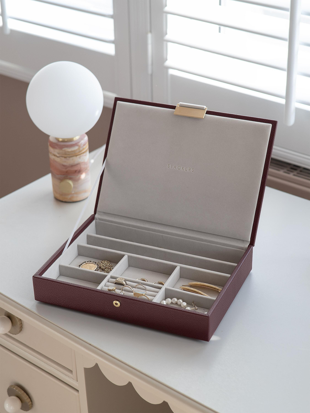Органайзер для украшений Stackers Classic Jewellery Box Lid - Taupe Woven (Sage Green / светло-зеленый / Sage Green)