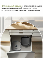 Жаровня квадратная "Мечта" Гранит с крышкой от 2л до 4л