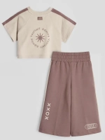 Костюм для девочки, футболка и кюлоты