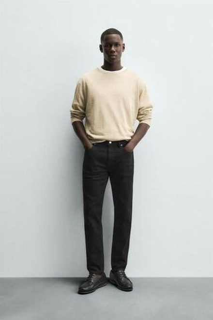 ZARA ДЖИНСЫ SLIM FIT БАЗОВЫЕ, ЧЕРНЫЙ