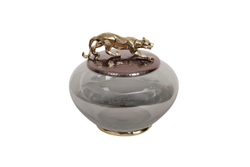 Ваза декоративная с крышкой Ягуар  Garda Decor 69-120164