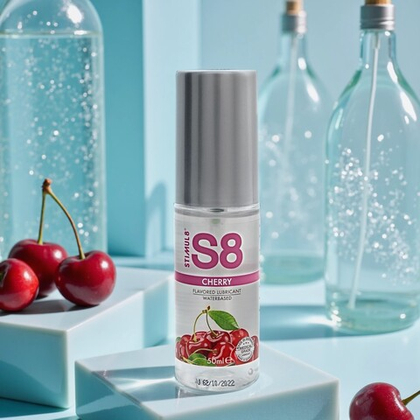 Смазка на водной основе S8 Flavored Lube со вкусом вишни - 50 мл.