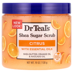Dr. Teal's, сахарный скраб с маслом ши, цитрус, 538 г (19 унций)
