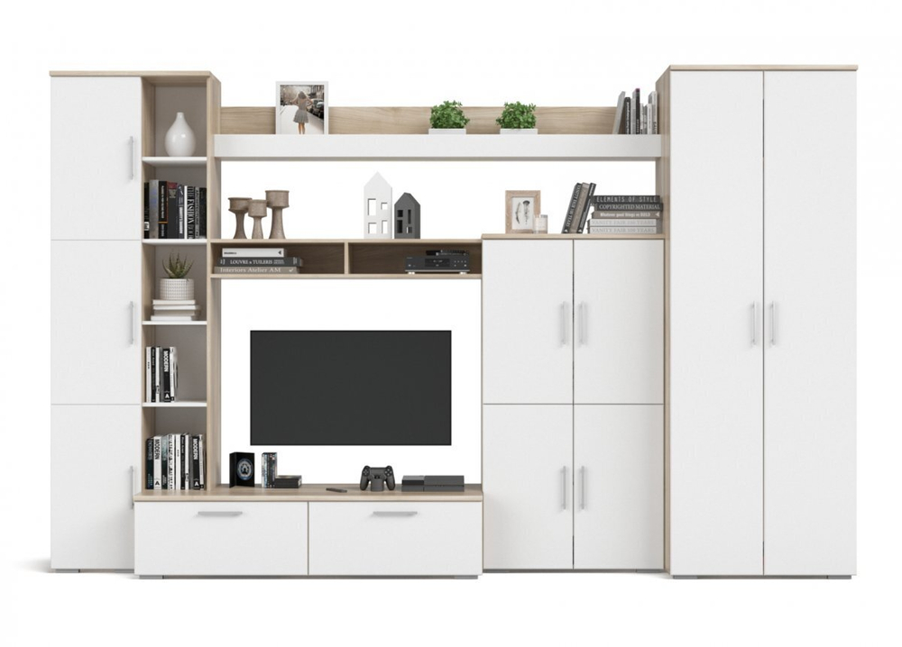 Стенка Мальта сонома, белый снег