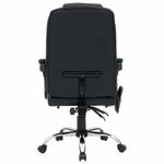 Кресло офисное CROMEX (КРОМЕКС) "Lounge MS-007", подножка, 6 массажных модулей, экокожа, черное, 532960