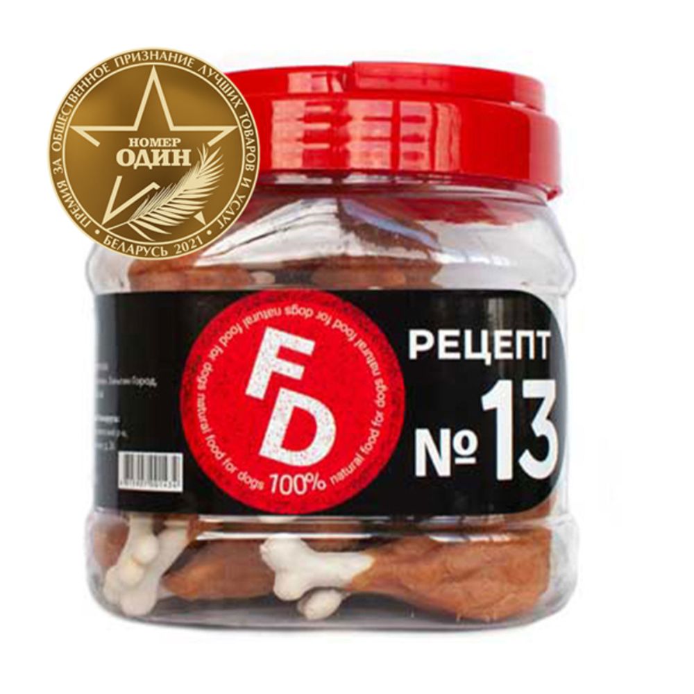 Лакомство FOR DOGS &quot;Рецепт № 13&quot;, куриные ножки с кальцием, 500 гр
