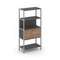 Shelf System Односекционный стеллаж четырехярусный с ящиками SN.STM-412 Антрацит/Дуб Табак/Металл Се
