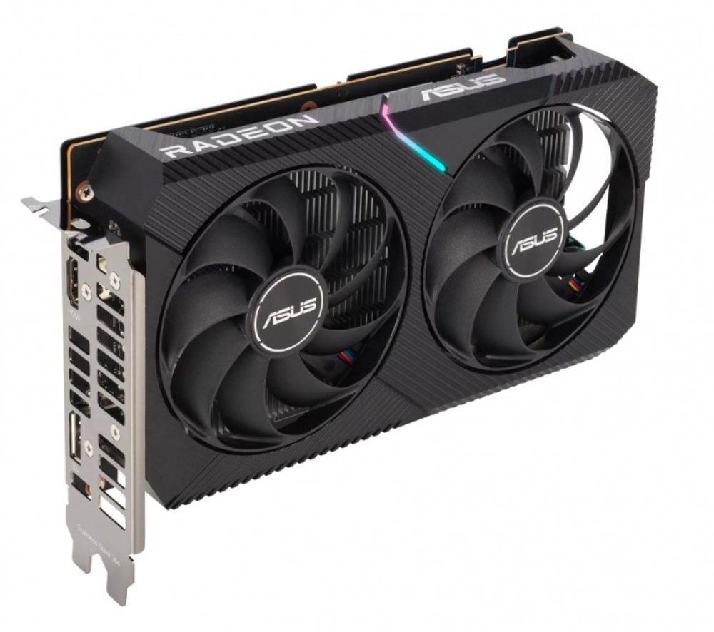Видеокарта Asus PCI-E 4.0 DUAL-RX6400-4G AMD Radeon RX 6400 4096Mb 64 GDDR6 2650/18000 HDMIx1 DPx1 HDCP Ret