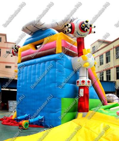Надувная горка "Вторжение инопланетян"