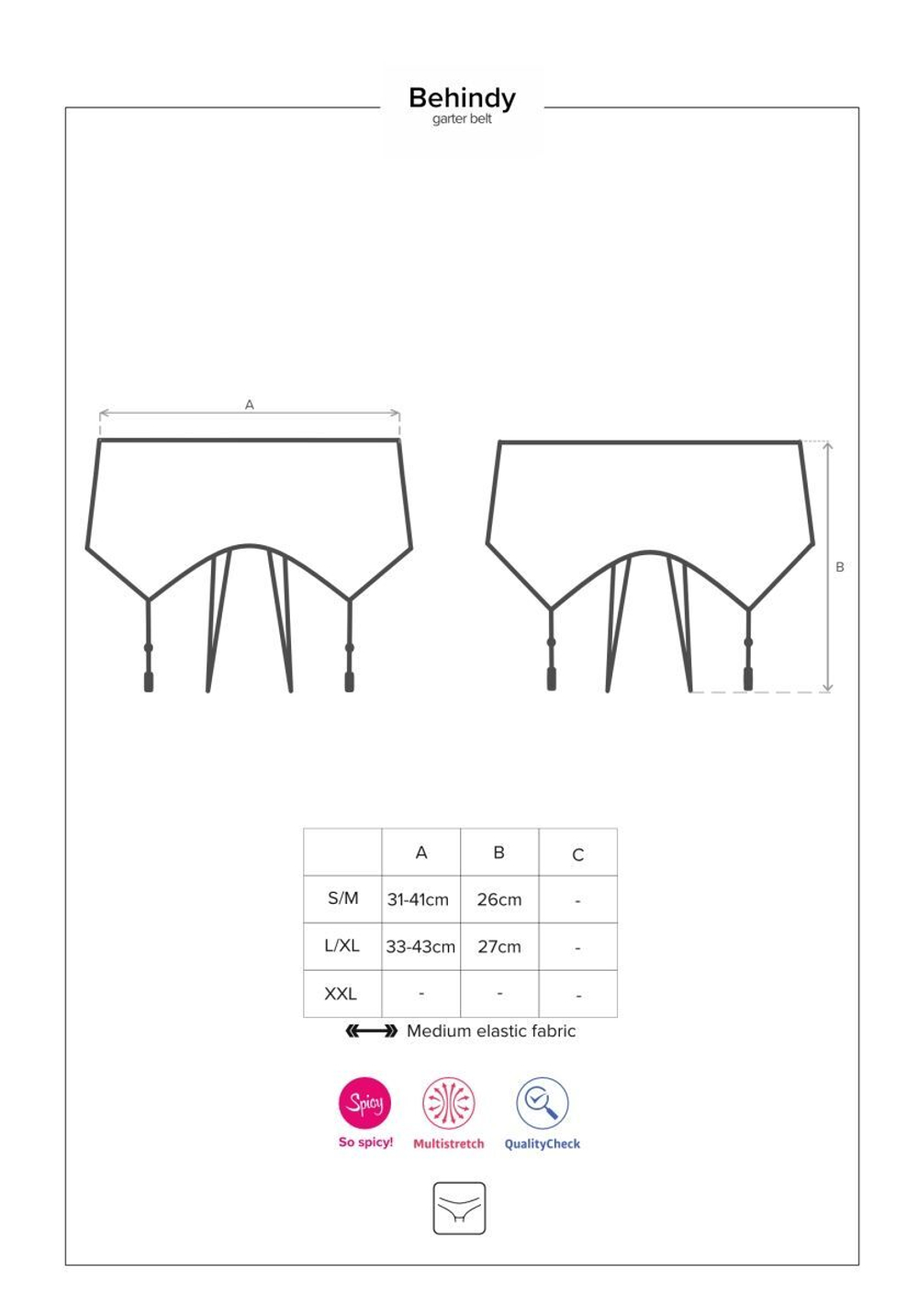 Кружевные трусики-пояс Behindy с пажами