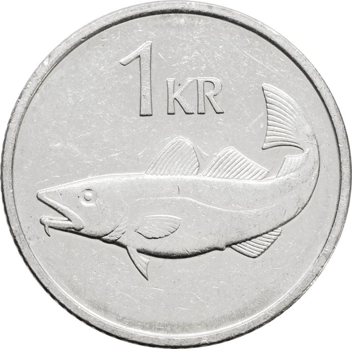 1 крона 1989-2011 Исландия