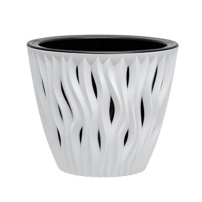 Кашпо "Вдохновение" (4,5л.) Цв. Белый/чёрный НС