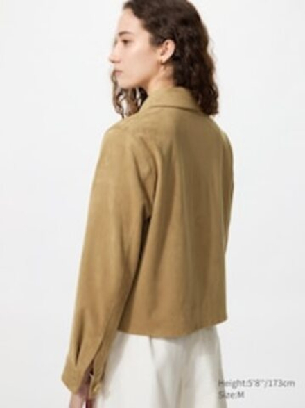 UNIQLO Мягкая короткая куртка, бежевый