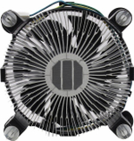 Кулер для CPU BaseTech Original, 1х80мм, 800-2700rpm, 4-pin, Al, серебристый-черный, 27дБ, TDP 65Вт, INTEL 1200/115x/775, AMD Не поддерживается (BT-ORIG-AL)