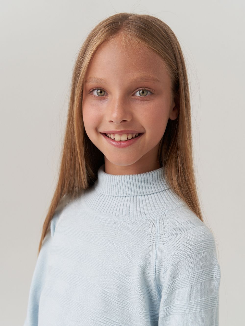 Водолазка в школу для девочки AT743  голубой