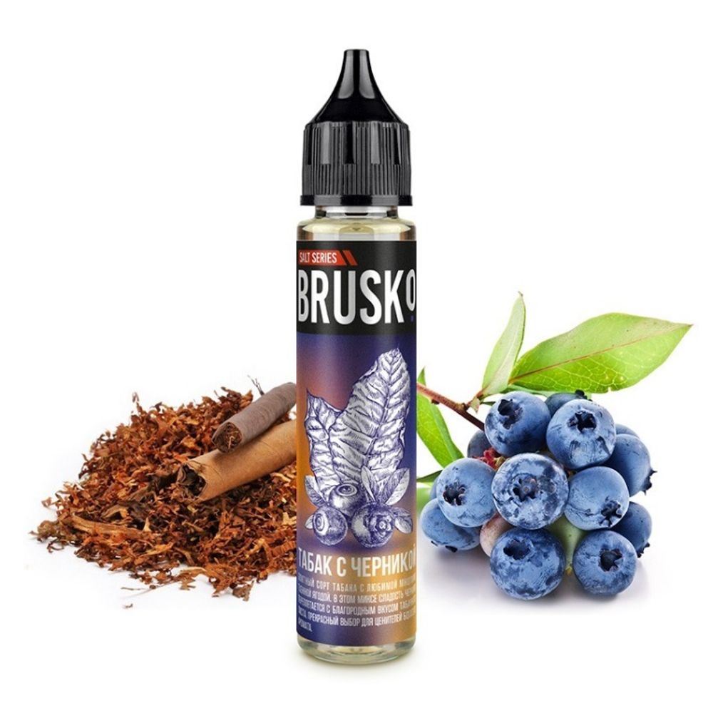 Brusko Salt 30 мл - Табак с Черникой Brusko Salt 30 мл - Табак с Черникой