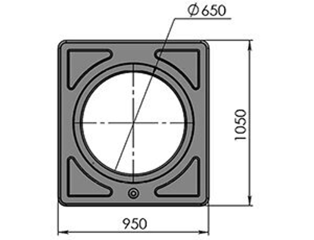 Деталь туннельных горок квадратный фланец