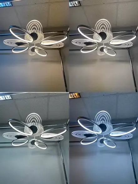 Люстра потолочная MEDIANA LED*128W белый, серебро