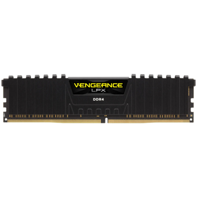 CORSAIR DDR4, 3200MHz 16GB 1x16GB Dimm, Unbuffered, Dual Rank, 16-20-20-38, XMP 2.0, Vengeance LPX black Heatspreader, Black PCB, 1.35V