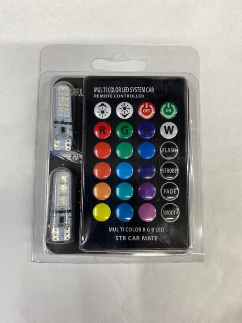 Светодиод (б/цоколя) T10 Multi Color RGB с пультом