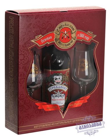 Настойка Стрижамент на горьких травах + 2 фужера 0,5л 40%