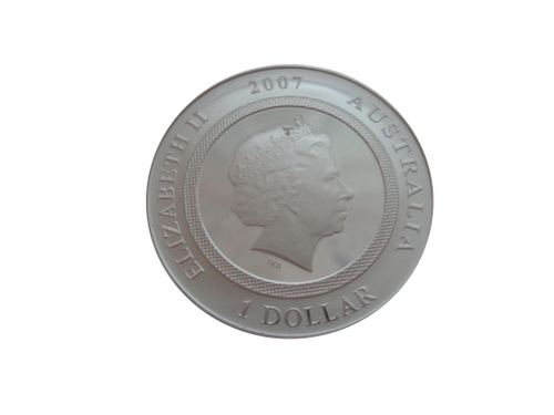 Австралия 1 доллар 2007 Год свиньи Голограмма СЕРЕБРО