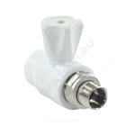 Кран шаровой PP-R белый Дн 25х1/2" НР прямой для радиатора VALFEX 10149125