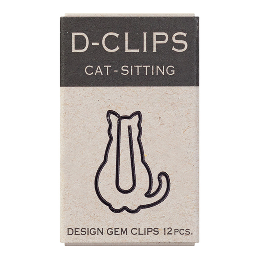 Скрепки Midori D-Clips Cat-Sitting (12 шт.)