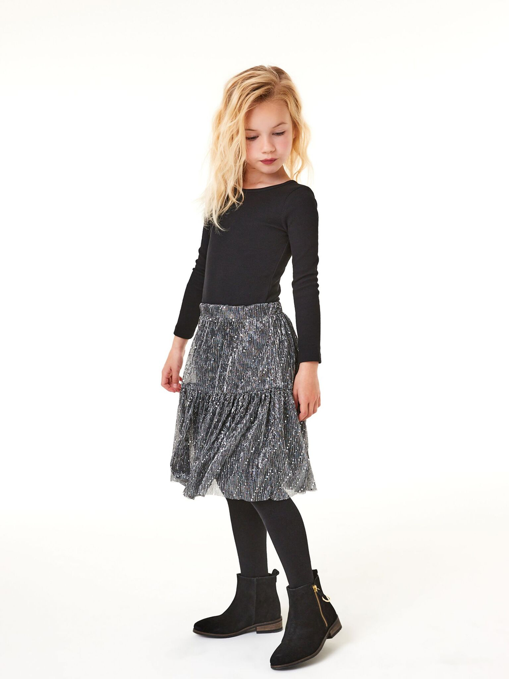 Лонгслив для девочки Next 244-376, Черный