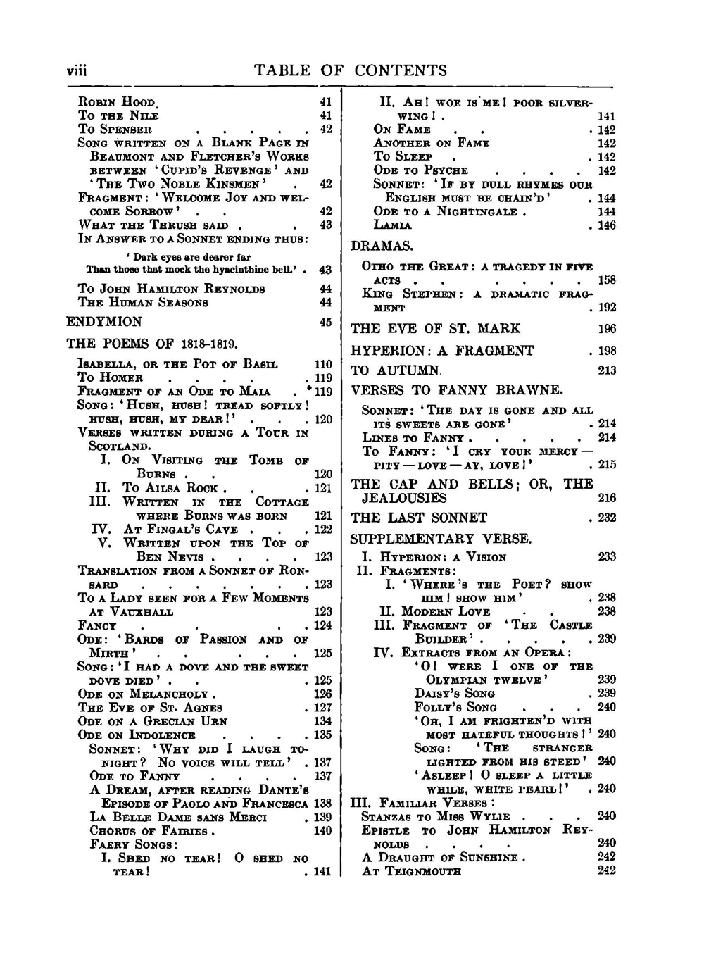 The complete poetical works and letters of John Keats | Keats John