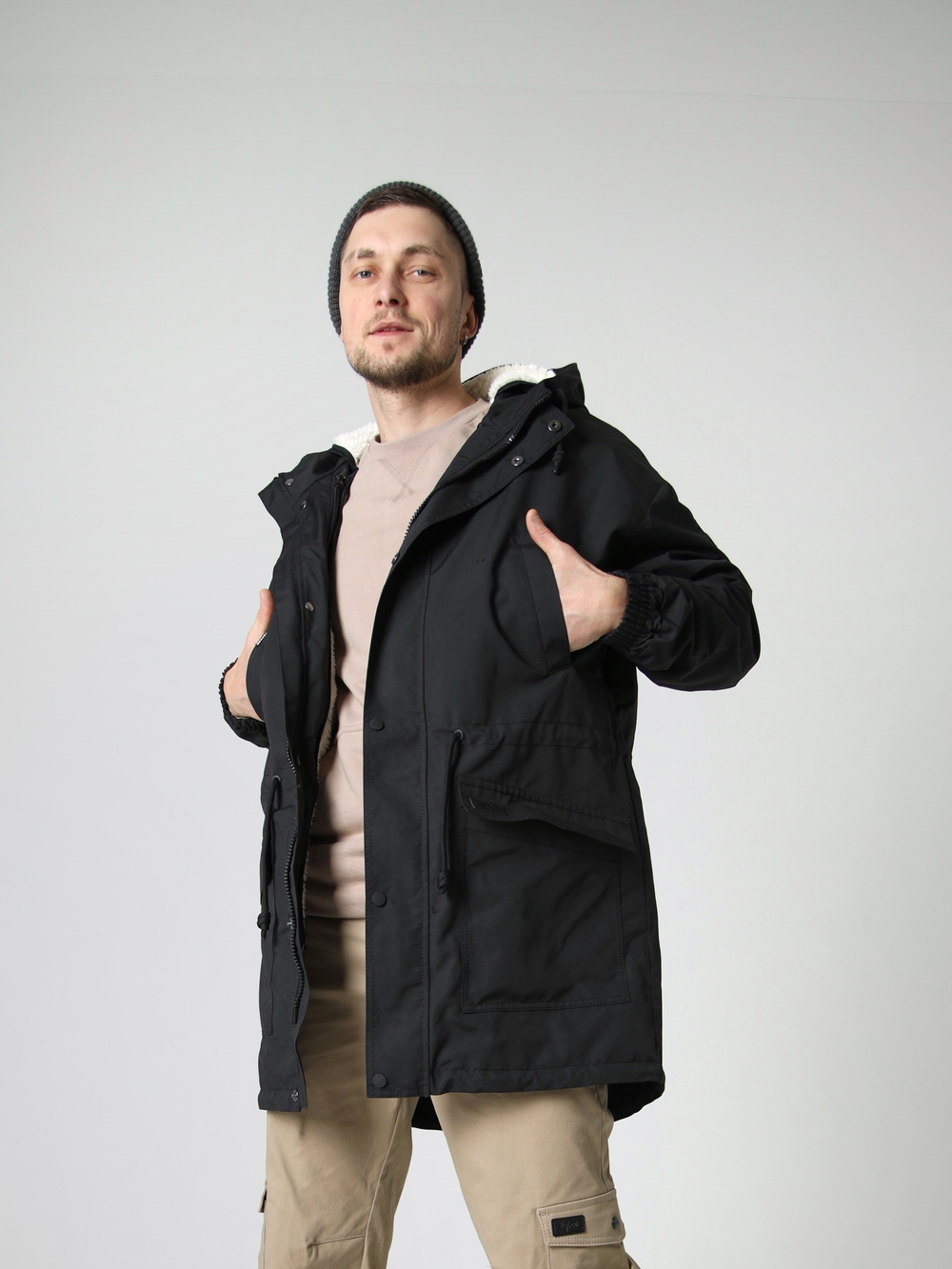 Парка с жилетом Город Горький черная