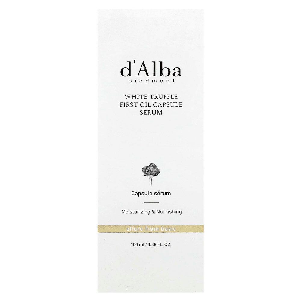 d'Alba, сыворотка с маслом белого трюфеля в капсулах, 100 мл (3,38 жидк. унции)