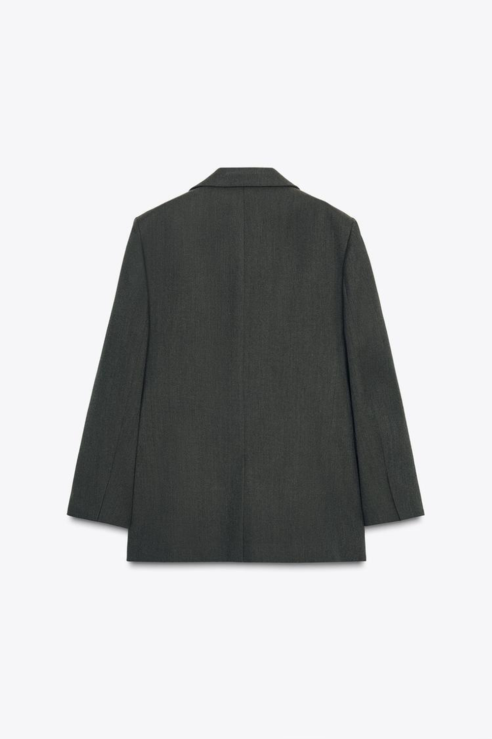 ZARA БЛЕЙЗЕР С ШЕРСТЬЮ ZW COLLECTION, ЗЕЛЕНЫЙ МЕЛАНЖ