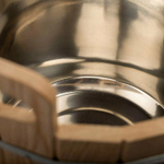 Ведро-запарник для бани 20 л из дуба с нержавеющей вставкой