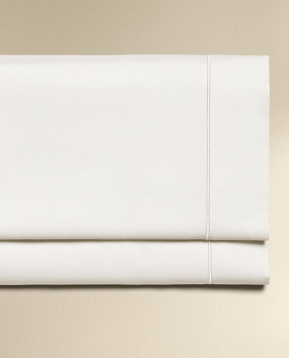 Zara Home - Простыня из сатина с подолом (300 нитей), белый, 290x280 см