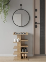 Обувница напольная высокая деревянная в прихожую