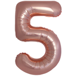Шар фольгированный Цифра 5 101 см (Розовое Золото)