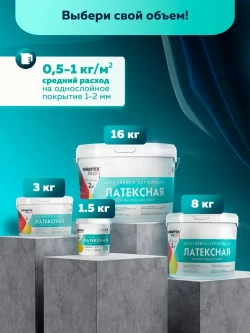 Шпатлевка для стен латексная 8 кг FARBITEX PROFI для внутренних работ акриловая