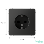 Розетка ArtGallery 16А с заземл. защ. шторки механизм базальт SE GAL001445