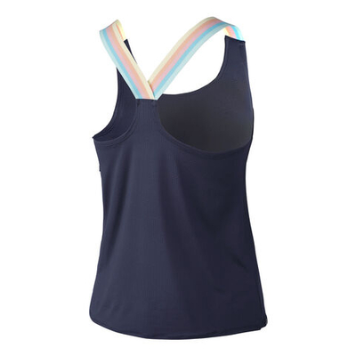 Женская теннисная майка Quiet Please Rainbow Tank Top Women - Dark Blue, Multicoloured