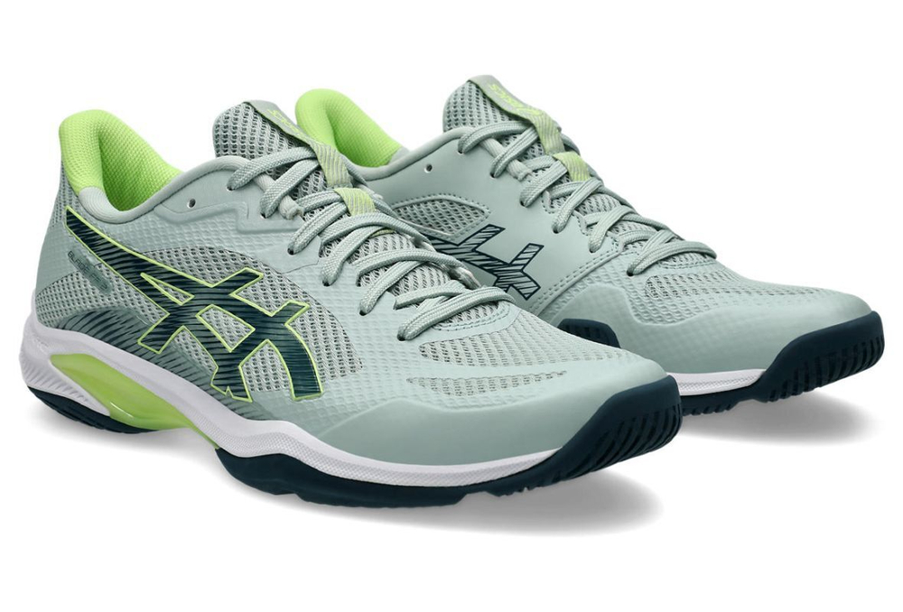 Мужские кроссовки для бадминтона/сквоша Asics Blade FF 2 - lichen rock/tranquil teal