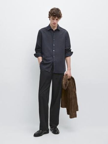 Massimo Dutti Технические брюки, темно-синий