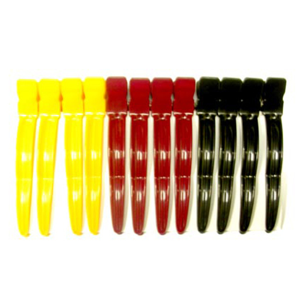 Зажим DEWAL цветной пластик "волна" 12шт/уп (цена за 1 шт)