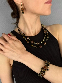 Серьги бижутерия из муранского стекла
