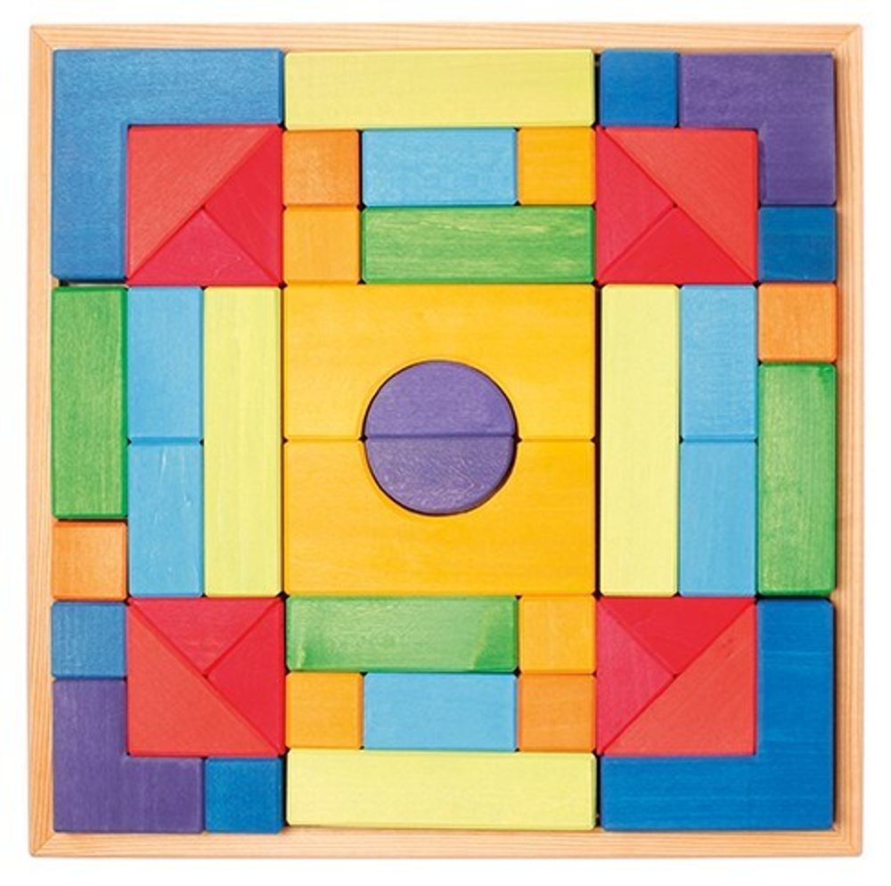 Деревянный конструктор "Дополнительный", поддон, 46 деталей