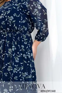 Платье 2448-темно-синий Minova