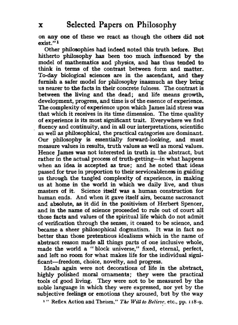 Selected papers on philosophy | James William