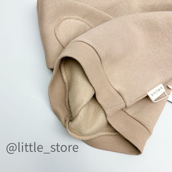 Комплект из футера с начесом "Медвежонок" песочный