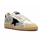 Женские Golden Goose Ball Star LAB in Silver Leather with Black Suede Star and Heel Tab