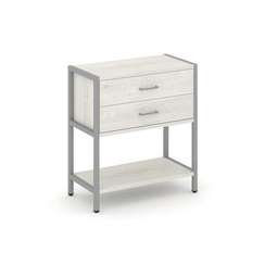 Shelf System Односекционный стеллаж двухярусный с ящиками SN.STM-212 Дуб Наварра/Металл Серый 810*40